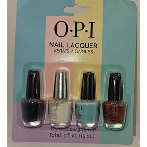 OPI Nail Polish Mini Set Of 4 Bottles Nail Lacquer 0.125 fl oz each Travel Size